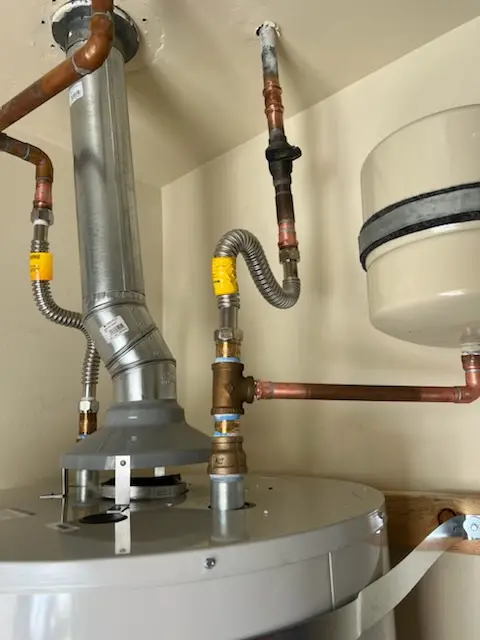 Water heater installation and plumbing repair in West Granby